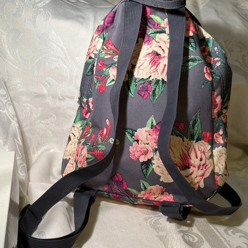 Jansport Floral Backpack in Gray and Pink - Picture 6 of 11